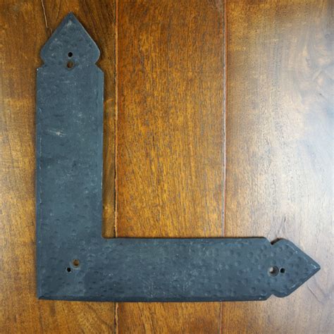 rustic entry brackets with metal strapping|rustic door hardware.